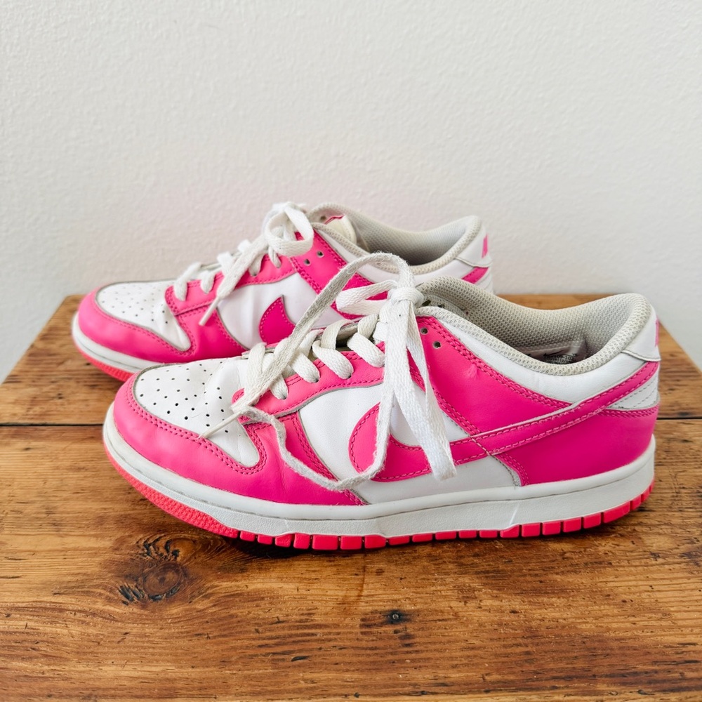 Nike Dunk Low 7Y White Laser Fuchsia Pink